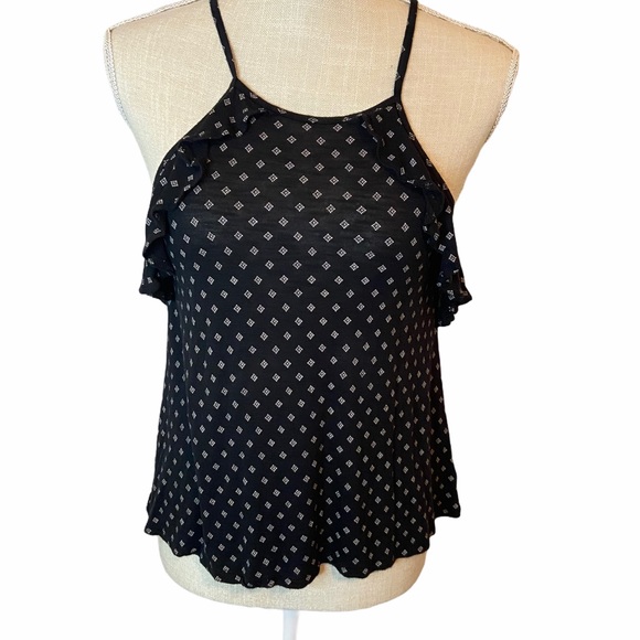 Aeropostale Black Print Halter Top Size Small - Picture 1 of 4
